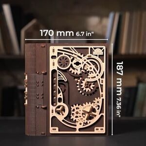 UGEARS Book of Secrets Mechanical Wooden Puzzle Box Kit – 263 pcs – Unopened